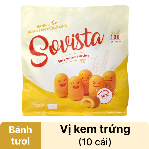 Bánh trứng cười Sovista GOLD100 gói 275g