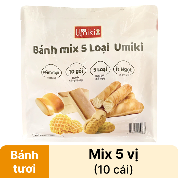 Bánh mix 5 vị Umiki gói 310g