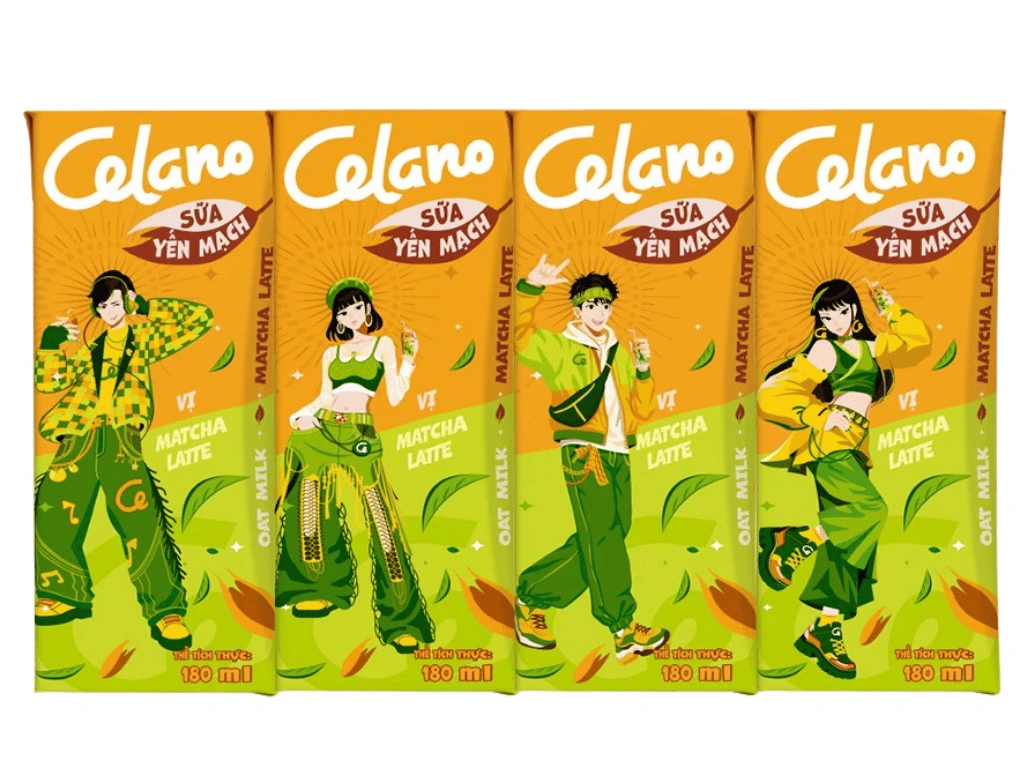 Thành phần trong sữa yến mạch vị matcha latte Celano 180ml