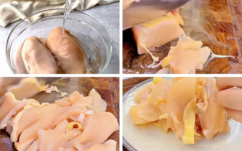 Bạn làm sạch ức gà đúng cách. Bạn làm sạch ức gà đúng cách.