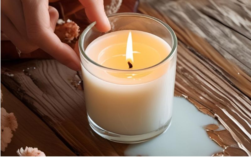 Nến cùng màu gỗ giúp che vết xước nhỏ hiệu quả