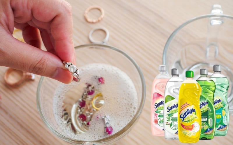 Cách làm sáng bạc bằng nước rửa bát