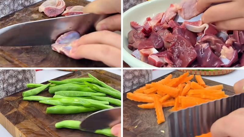 Sơ chế các nguyên liệu Sơ chế các nguyên liệu