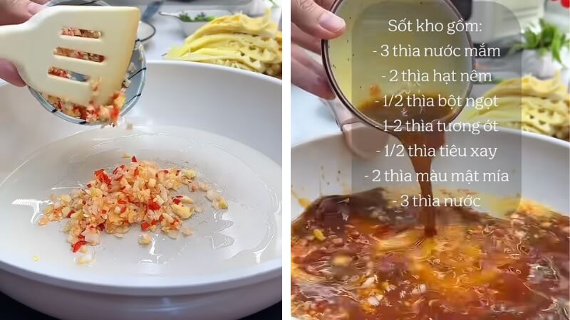 Làm nước kho và kho cá