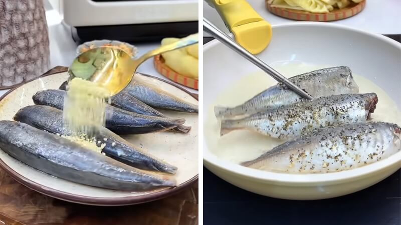 Sơ chế, ướp cá & chiên sơ