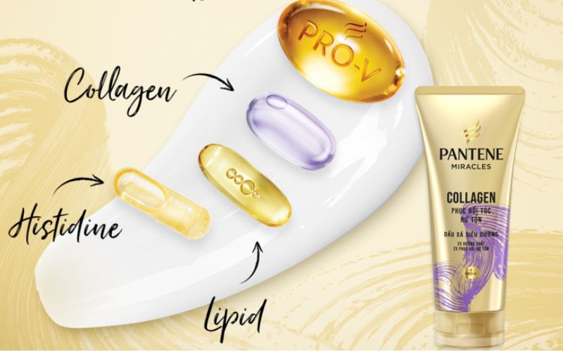 Dòng Biotin Collagen màu tím bạc bổ sung dưỡng chất, giúp tóc mềm mượt hơn