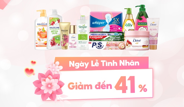 Happy Valentine ưu đãi đặc biệt giảm đến 41%