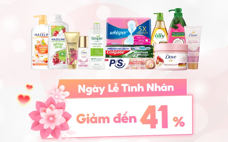 Happy Valentine ưu đãi đặc biệt giảm đến 41% Happy Valentine ưu đãi đặc biệt giảm đến 41%