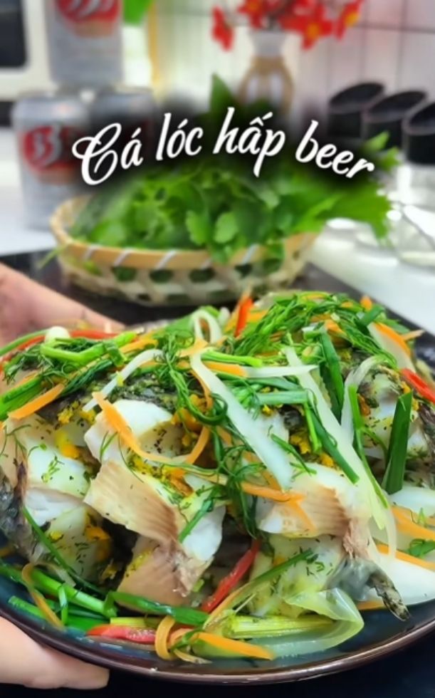 Đổi vị với 2 cách làm cá lóc hấp bia không tanh, thịt ngon ngọt