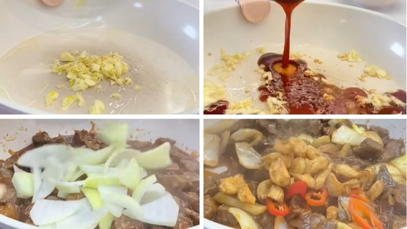 Làm bò cháy tỏi Làm bò cháy tỏi