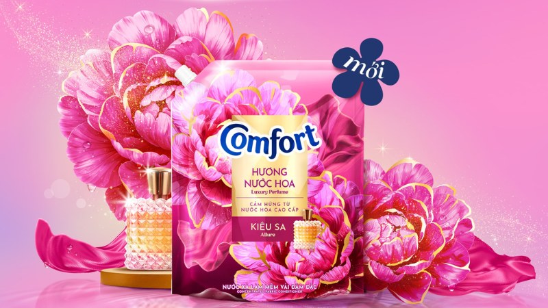 Không cần xả lại bằng nước sau khi đã ngâm với Comfort