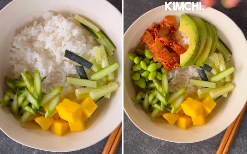 Bước 2: Làm Poke Bowl chay Bước 2: Làm Poke Bowl chay