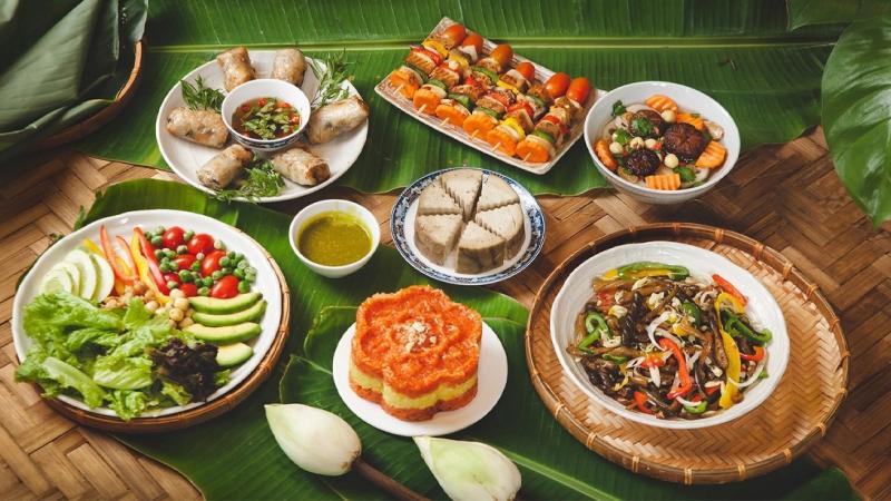 Mâm cỗ chay cúng trời Phật