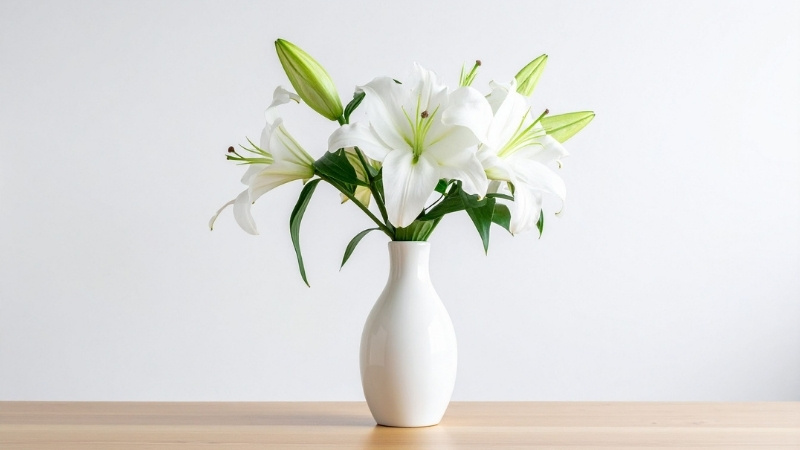 Bạn có thể cắm hoa ly trên bàn thờ Thần Tài