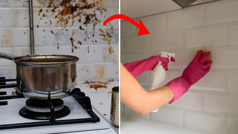 Những sai lầm cần tránh khi làm sạch tường bếp