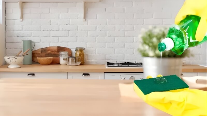 Nước rửa chén pha loãng – xử lý nhanh vết dầu mới