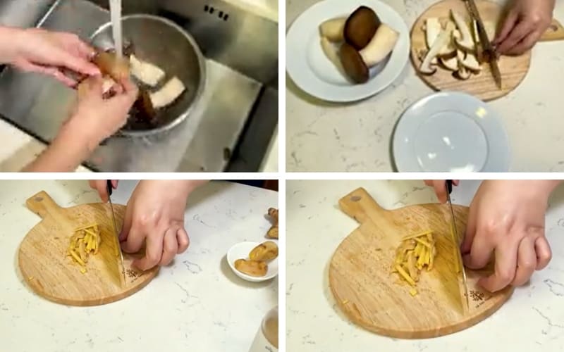 Nguyên liệu được làm sạch kỹ, giữ trọn độ tươi ngon.