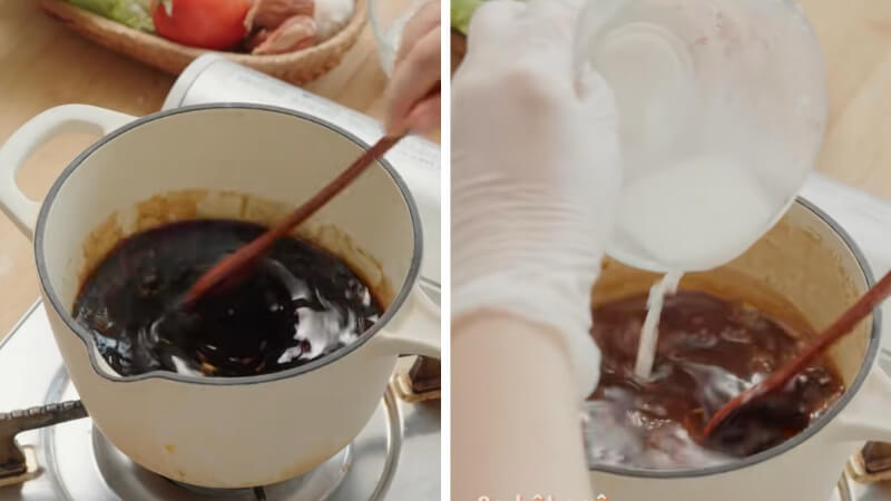 Nấu xốt teriyaki Nấu xốt teriyaki