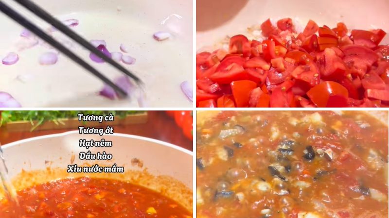 Làm giò xào sốt cà chua Làm giò xào sốt cà chua