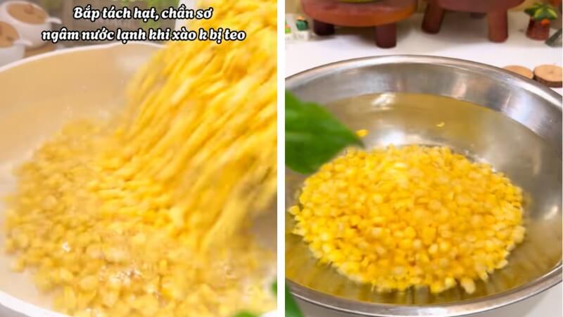 Pha và nấu xốt bắp cay Pha và nấu xốt bắp cay