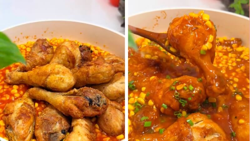 Đùi gà sốt bắp Đùi gà sốt bắp