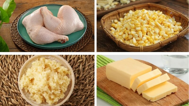 Nguyên liệu làm đùi gà sốt bắp cay Nguyên liệu làm đùi gà sốt bắp cay