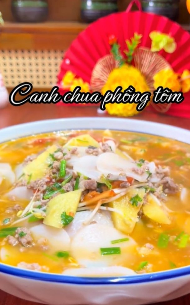 Sáng tạo với công thức nấu canh chua phồng tôm