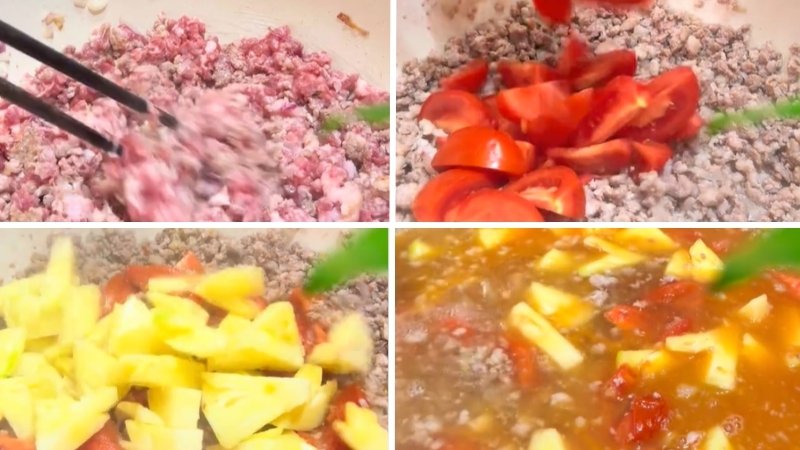 Xào thịt và nấu nước dùng