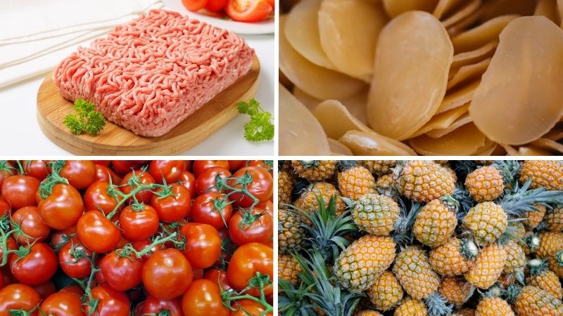 Nguyên liệu làm canh chua phồng tôm