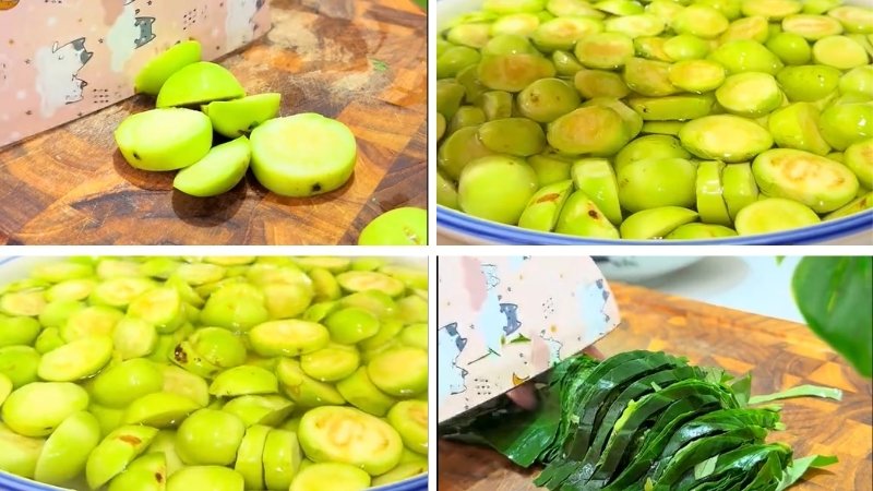 Sơ chế cà pháo và các nguyên liệu khác