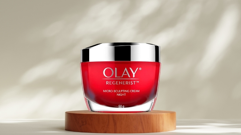 Thiết kế hũ đỏ bạc sang trọng, cầm chắc tay nhưng thiếu muỗng lấy kem đi kèm