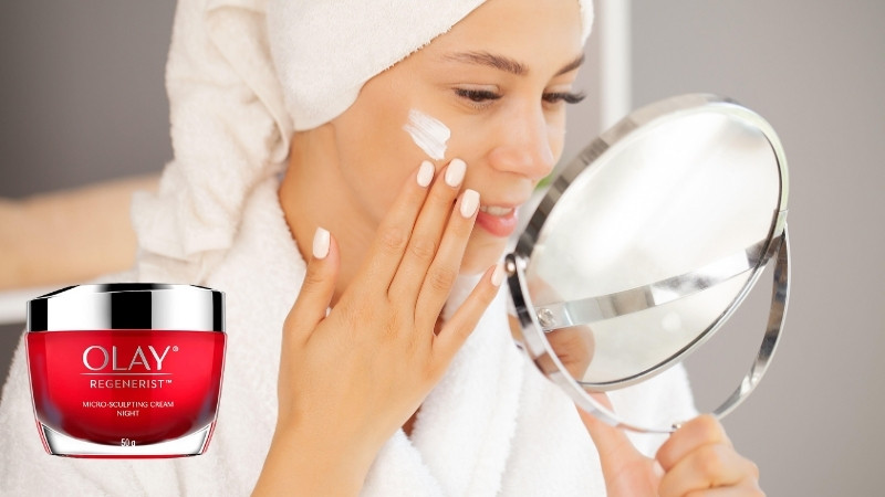 Nên dùng kem dưỡng Olay Regenerist ban đêm vào buổi tối trước khi ngủ 30 phút