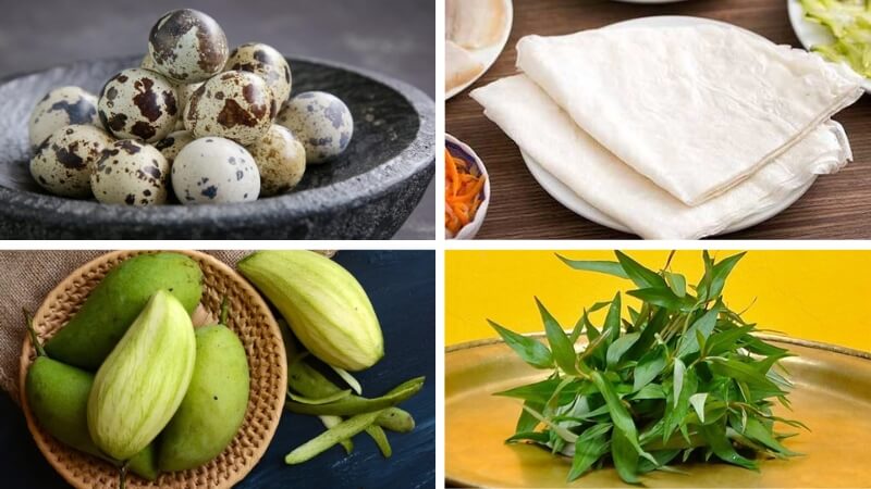 Nguyên liệu làm bánh tráng nhúng chấm muối