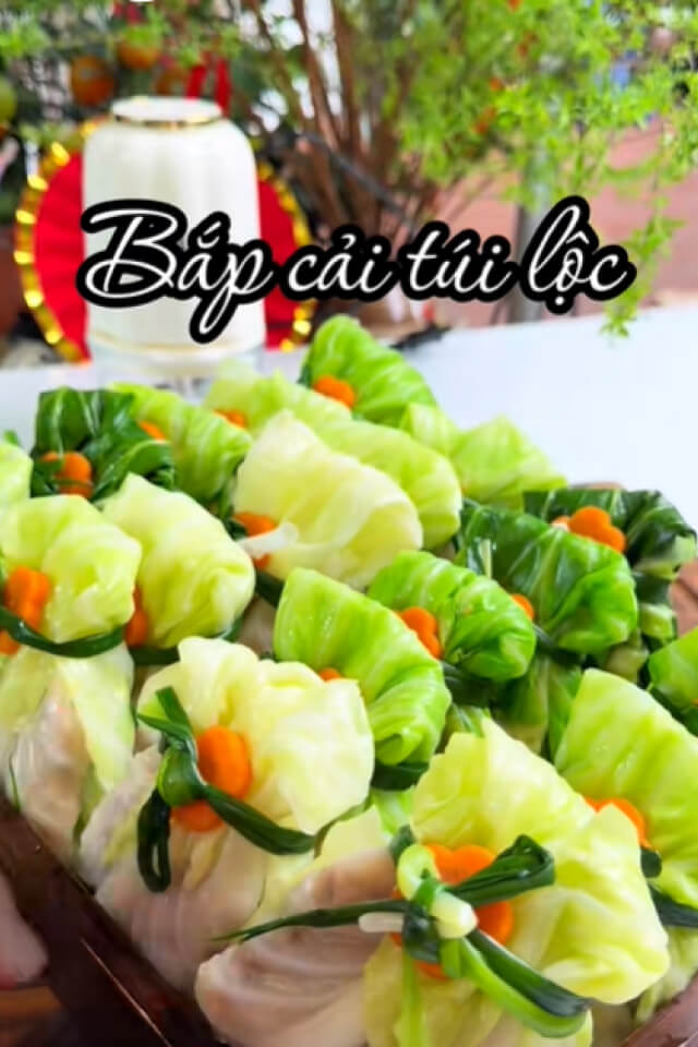 Cách nấu canh bắp cải túi tiền thanh ngọt, cầu may mắn cho mâm cơm đầu năm