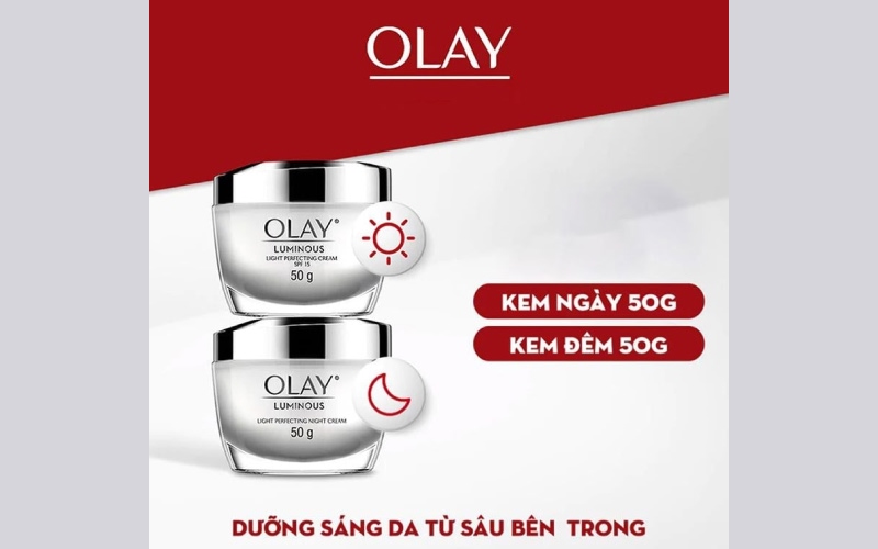 Combo 3: Olay Luminous – Dưỡng trắng và mờ thâm nám