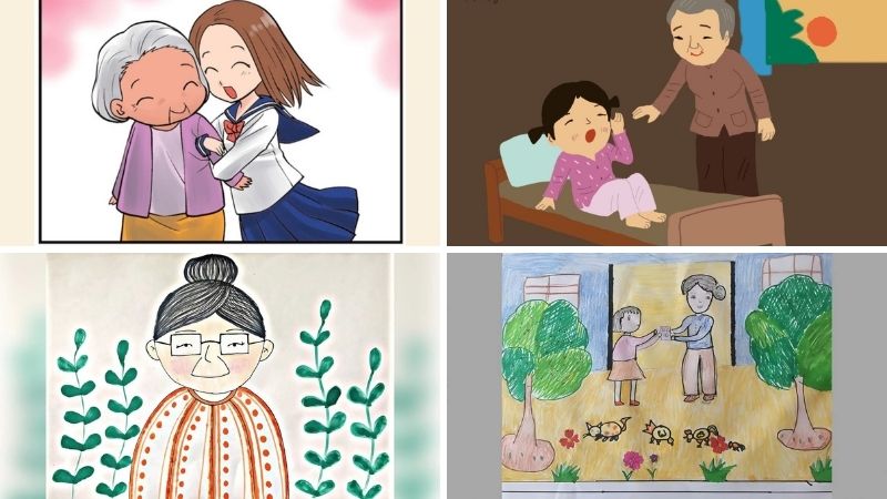 Mẫu tranh 08/3 tặng bà 2