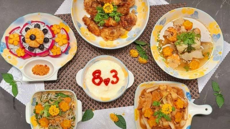 Những lưu ý khi chuẩn bị thực đơn 08/3