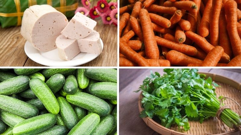 Nguyên liệu làm nộm giò