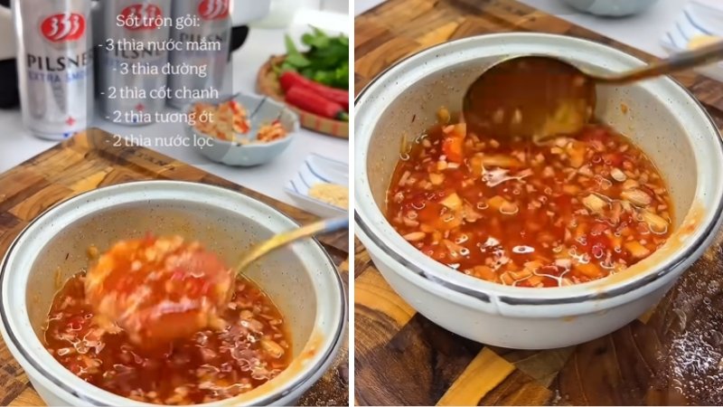 Pha nước sốt trộn đậm đà