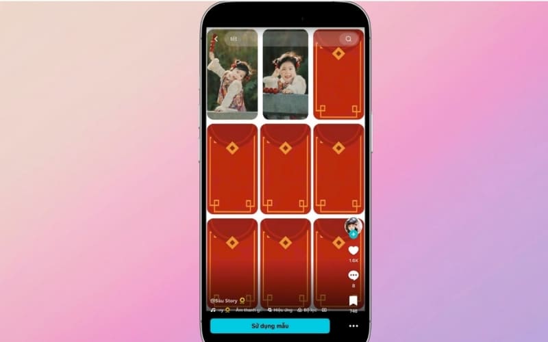 Mẫu lật lì xì Tết tạo hiệu ứng bất ngờ Mẫu lật lì xì Tết tạo hiệu ứng bất ngờ