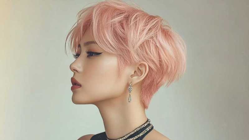 Mặt vuông hoàn toàn có thể để tóc ngắn