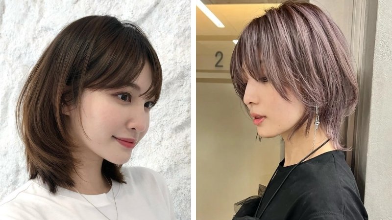 Tóc tém ngang vai kết hợp layer