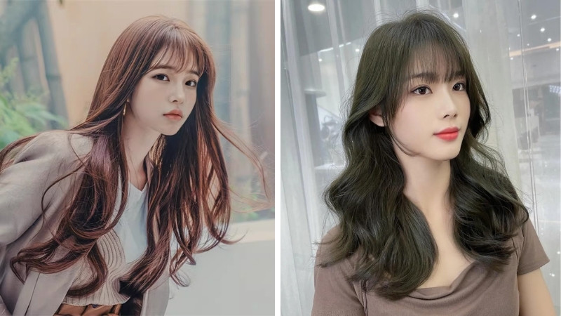 Tóc uốn gợn sóng mái thưa