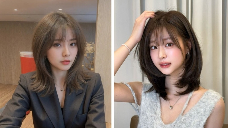 Tóc tém tỉa layer mái thưa