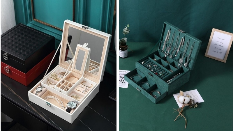 Hộp đựng trang sức nhiều ngăn Hộp đựng trang sức nhiều ngăn