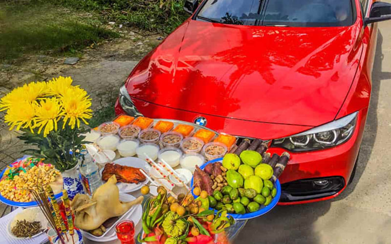 Mâm lễ cúng xe gồm những gì?