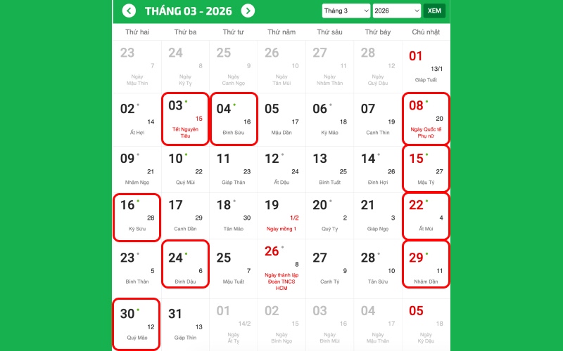 Cẩm nang phong thủy cải vận tháng 3 năm 2026