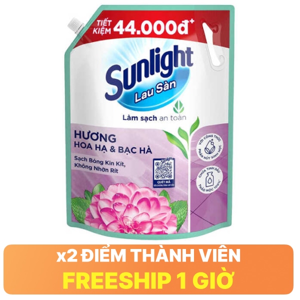 Nước lau sàn Sunlight bạc hà 3.6kg