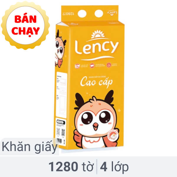 Giấy rút đa năng Lency 4 lớp 1280 tờ