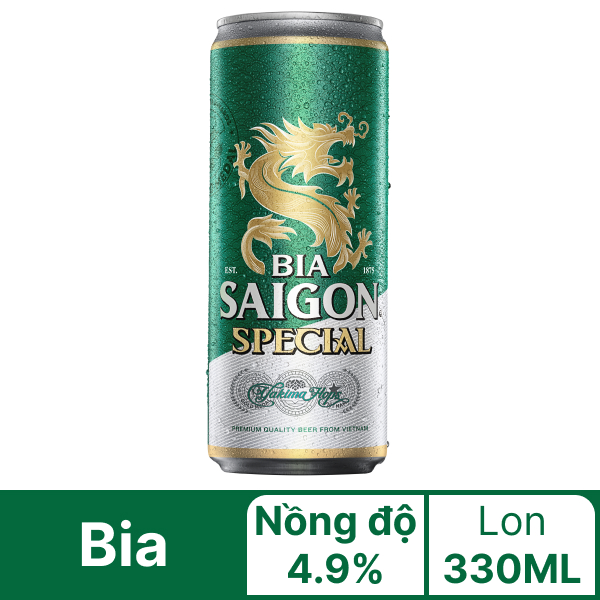 Bia Sài Gòn Special Sleek lon 330ml